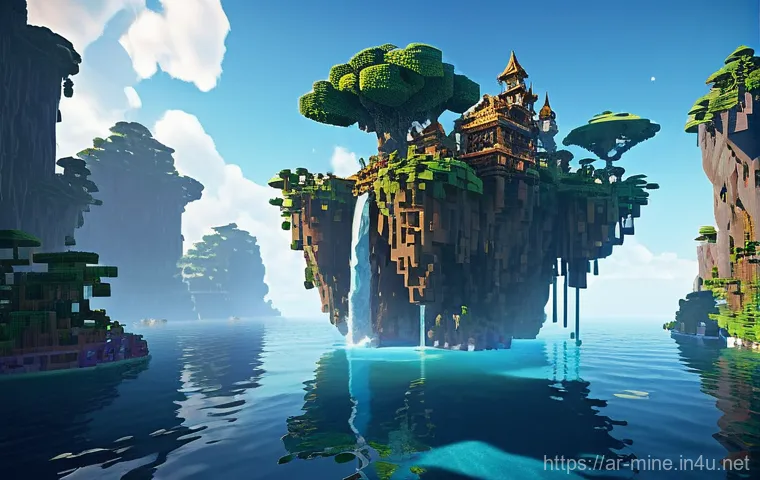 마인크래프트 서브 월드 제작 - **Prompt 1: Grand Ancient Minecraft City within a Sub-World** "A majestic, sprawling ancient cit...