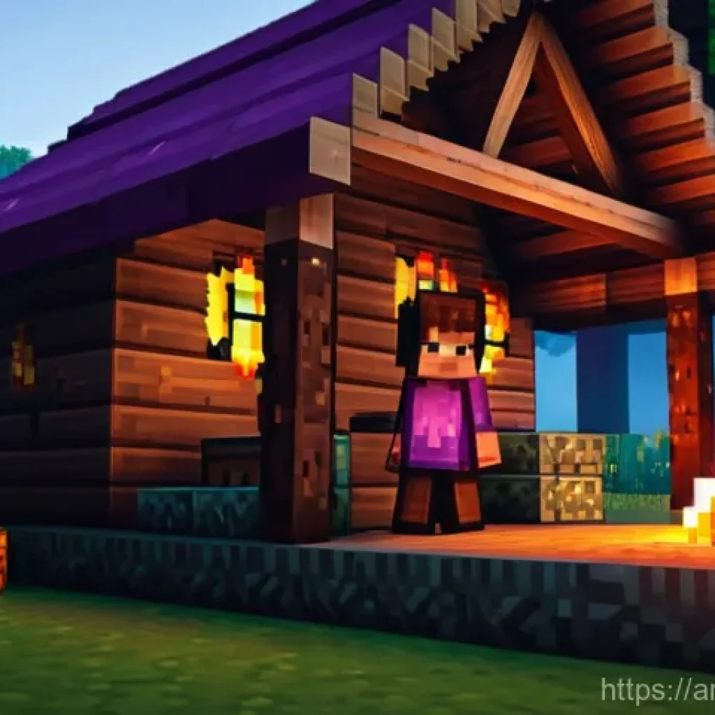마인크래프트 생존 공예 팁 - **Prompt:** A young, pixelated Minecraft character, appearing to be in their late teens, wearing sta...